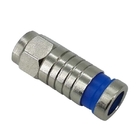 Blue Ring F Male Compression Coaxial Cable Connector RG59 RG6 Plug For CATV