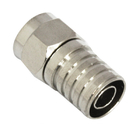 RG6 Crimp On Coaxial Cable Connector, Compression Type TV Branch Distributor Joint