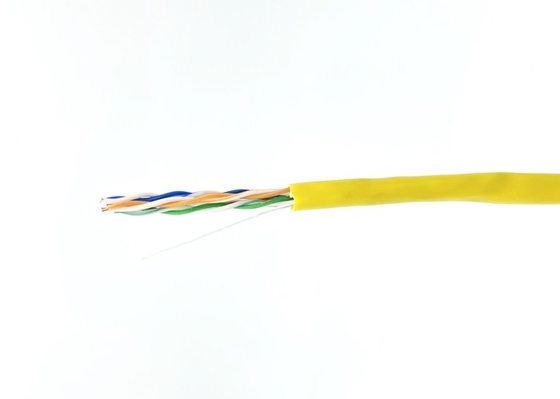 Indoor Bulk UTP CAT5E Cable Yellow PVC Twisted Wire For Networking PC Computer