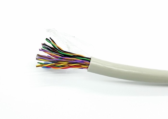 Gray 25 Pairs CAT5e UTP Cable , Twisted Pair Cable In Networking 0.5mm Solid Copper