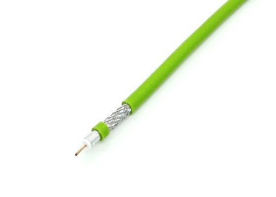 RG6U 75 Ohm Coaxial Cable 18 AWG CCS Green PVC CATV SYWV-75-5 Standard