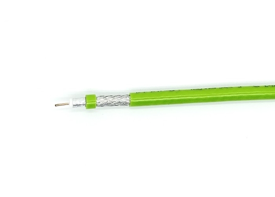 RG6U 75 Ohm Coaxial Cable 18 AWG CCS Green PVC CATV SYWV-75-5 Standard