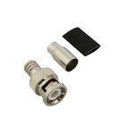 RG59U Cable BNC Male Connector , Male Compression Adaptor Short Boot