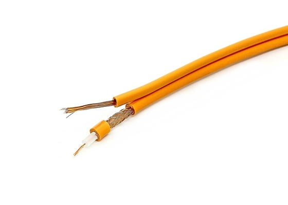 Kx6+2Alim Coax Combo With 0.75mm2 Power Bulk CCTV Cable Orange PVC 7*0.2 Stranded CU