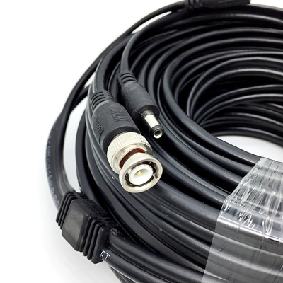 Pre Made RG59P Coax CCTV Camera Cable 20M 30M 40M Patch Cord BNC And DC Connector