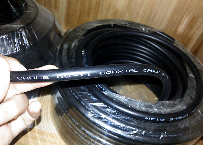 CATV Telecom RG11U Cable 60% TC Braiding LSZH FR Jacket 1.63 Copper