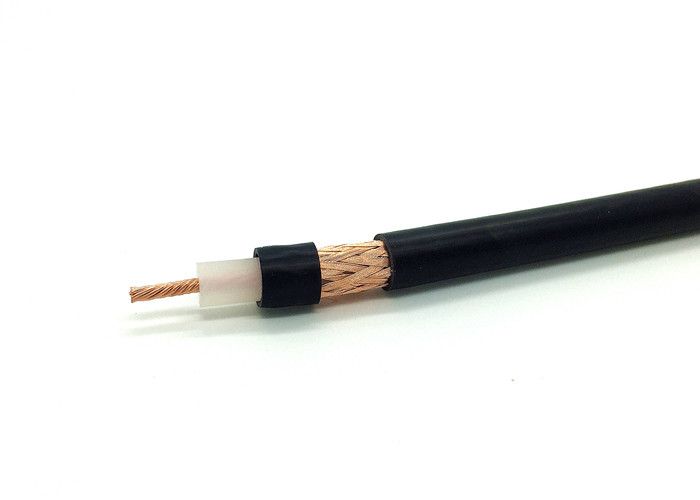 Black RG213 50 Ohm Coax Cable 7*0.75 Tinned / Bare Copper Conductor