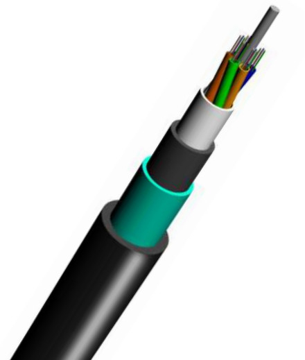 Underground Direct Burial Fiber Optic Cable GYFTA53 Flame Retardant