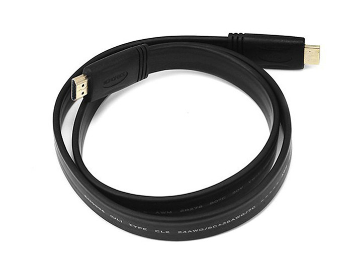 Flat 1.4V Gold Plated HDMI AV Lan Cable Patch Cords A Male To A Male 1080P 4K Ethernet
