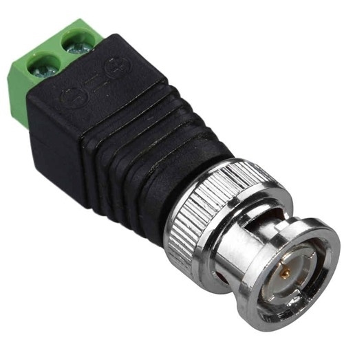 Screw On BNC Male CCTV Cable Accessories Coaxial To CAT5E Connector Camera Terminal