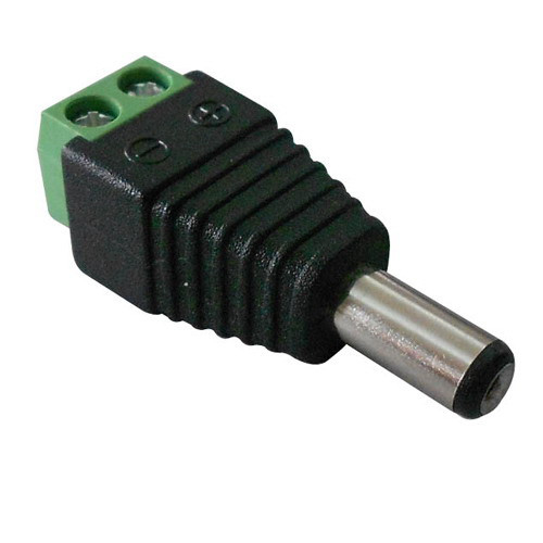 Solar System CCTV Cable Accessories RG59 2.1mm Male Power Plug With Screw Terminals