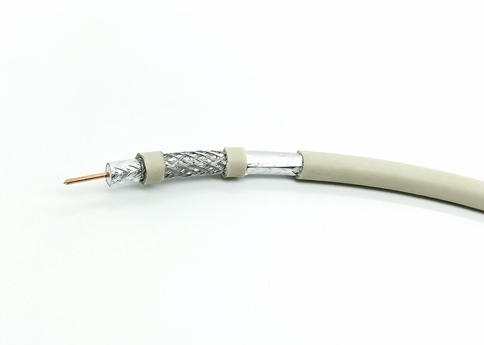 RG11U Tri Shield Standard Coax Cable Ivory PVC CATV Wire 1000 Wooden drum