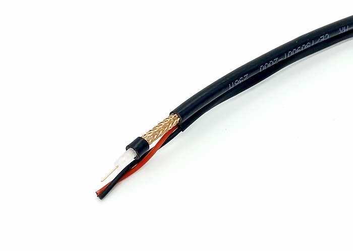 Fig 8 Shotgun Bulk CCTV Cable VR90P Solid PE Insulation With 2 Cores Power Wire