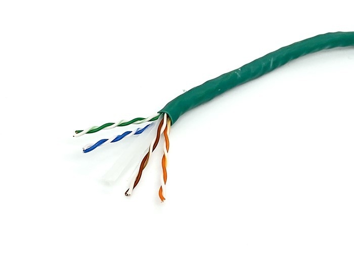 Bulk Unshielded CAT6 Ethernet Cable Green PVC Twisted Wire for Camera Video Transfer