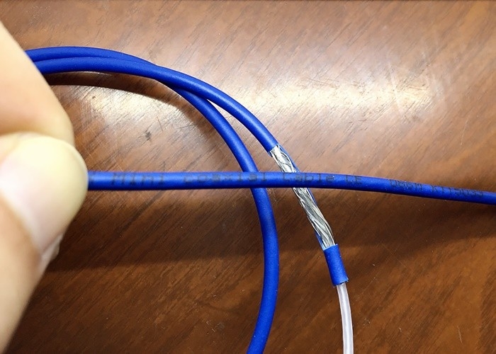 Mini Flexible RF Feeder 50 Ohm Coax Cable RG58U Blue 4.95 PVC TC Braid