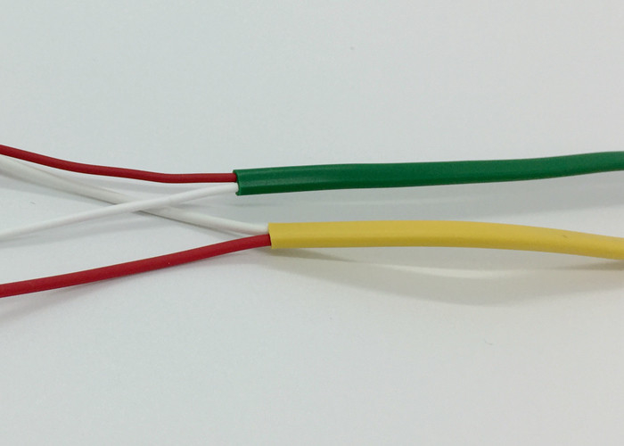 Solid Tinned Copper Security Alarm Cable Yellow / Green PVC Flat Wire