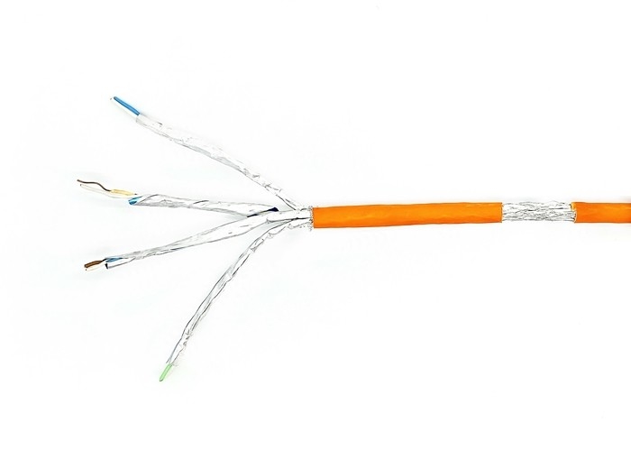 S/FTP AL Foil Shielde Bulk CAT6A Ethernet Cable Each Pair 500MHz 10G Bit / S