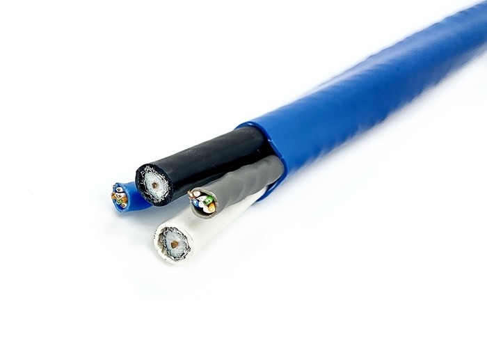 RG6U+CAT5E 75 Ohm Coaxial Cable 4 Core Complex With Lan Cable CATV CCTV
