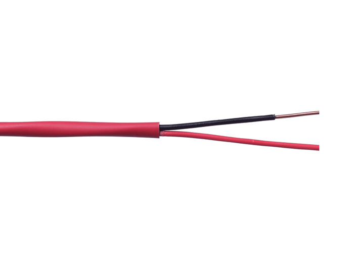 Orange / Red Fire Resistant Cable 22AWG FPLP-CL2P BC Pure Copper Fire Alarm