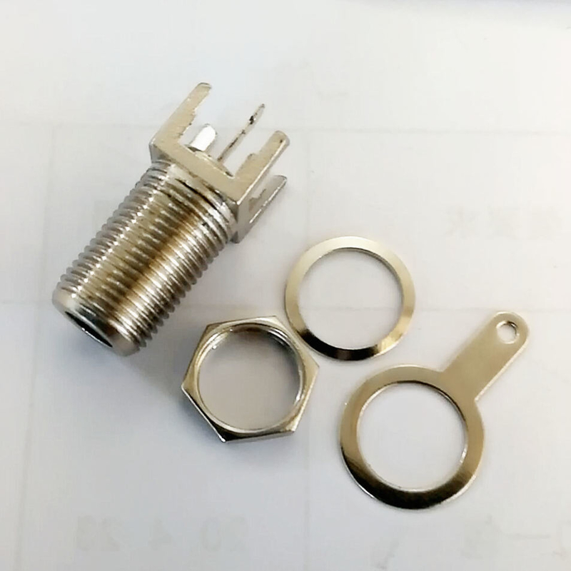 Tower Type Female F 180 Coaxial Cable Connector