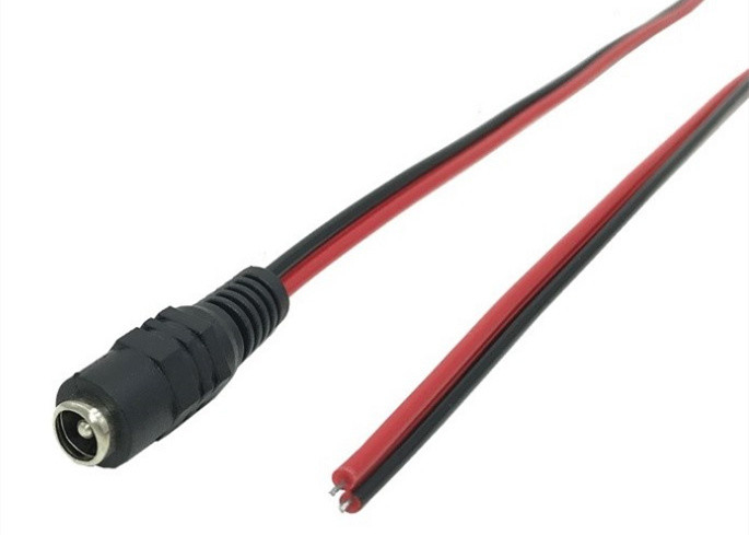 Camera Installation Red and Black CCTV Power Cable with DC Female Plug