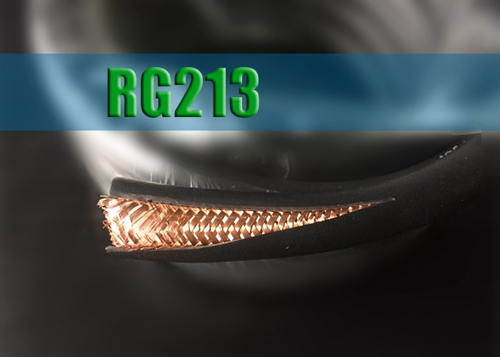 Black RG213 50 Ohm Coax Cable 7*0.75 Tinned / Bare Copper Conductor