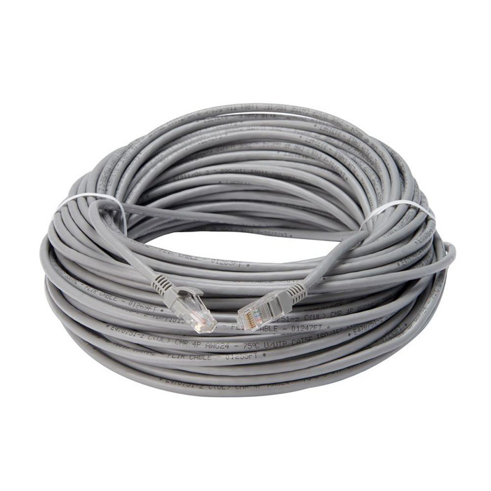 Soft 100FT LSZH Gray PVC UTP Cat5e Patch Cable , RJ45 Network Patch Cord