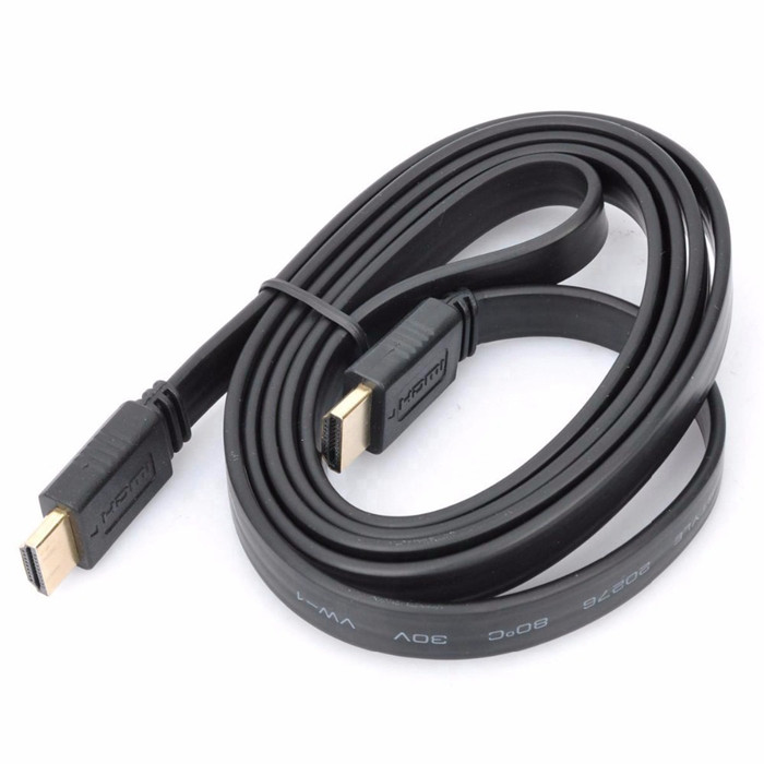 Flat 1.4V Gold Plated HDMI AV Lan Cable Patch Cords A Male To A Male 1080P 4K Ethernet