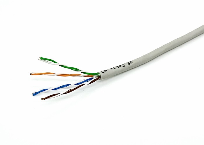 Computer Unshielded Bulk Cat5e Cable PR04 0.48 24AWG CU 4 Pair Bare Copper