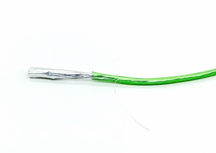 24AWG CAT5E Shielded Ethernet Cable , CAT5E FTP Cable Transparant Green PVC