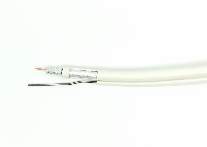 RG6-M 75 Ohm Self Supporting Cable , CATV Coaxial Cable 75 Ohm With Galvanized Steel Messenger