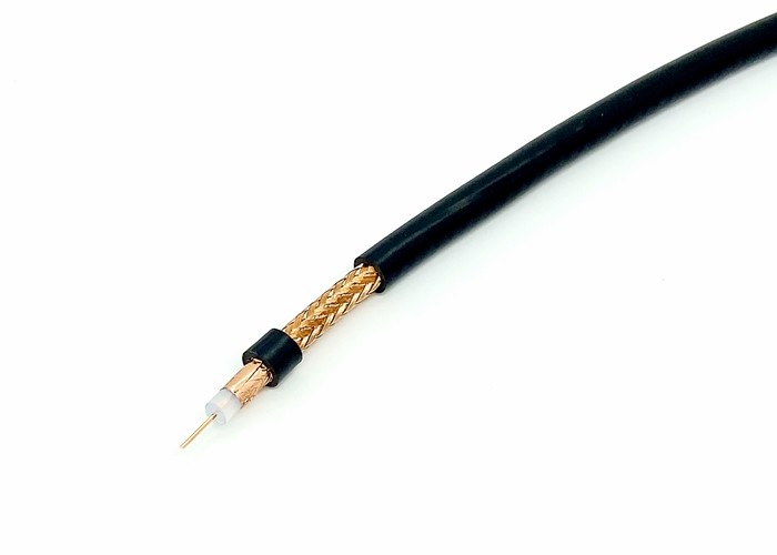 VR90 BNC Video Power Cable 3.7 Solid PE Insulation Golden Color Foil