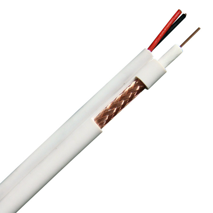 3C-2V+2C Siamese JIS CCTV Siamese Coax Cable 0.5 BC Conductor 0.39*7 CCA DC Wire